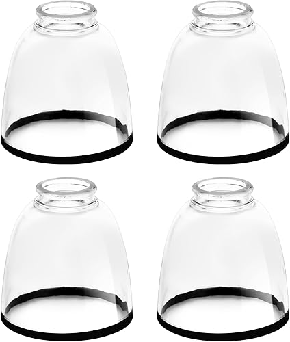 Eidonta 1 paquete de repuesto de pantalla de vidrio transparente, cubiertas de pantalla de vidrio en forma de campana para lámpara de ventilador de Eidonta 1 paquete de repuesto de pantalla de vidrio transparente, cubiertas de pantalla de vidrio en forma de campana para lámpara de ventilador de