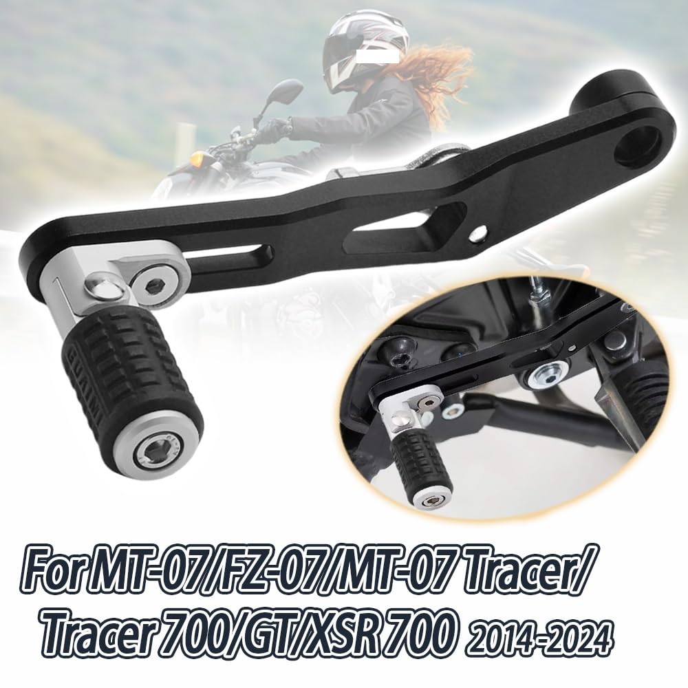 Aluminiowa część rozrusznika odrzutowego Moto Star Dźwignia sprzęgła motocykla dźwignia zmiany biegów dźwignia zmiany biegów pasuje do Yamaha XSR 700 kickstarter motorrad starterhebel(Silver)