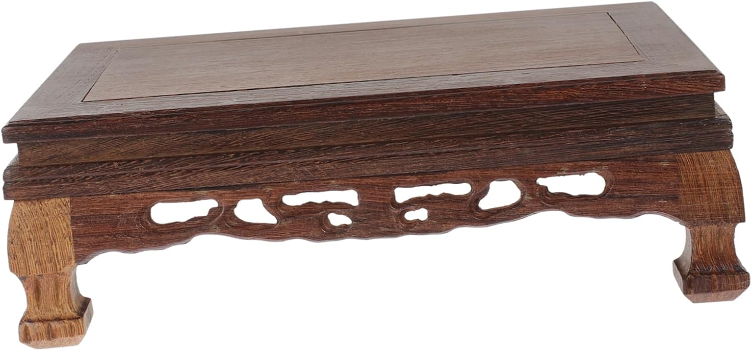 PRETYZOOM 1pc Jade Display Holder Wood Antique Display Stand Home Office Decor Accessory