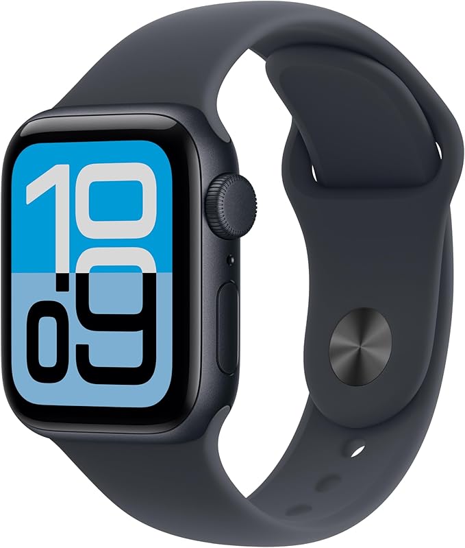 Apple Watch SE 3(GPSモデル)- 40mmミッドナイトアルミニウムケースとミッドナイトスポーツバンド - S/M