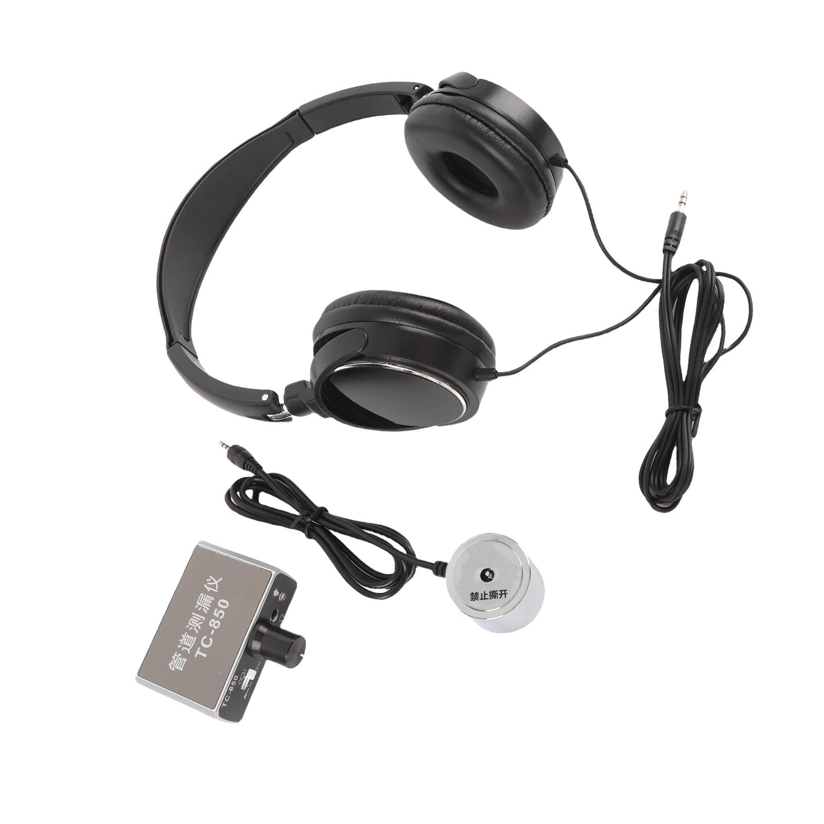 FILFEEL Detector de Fugas de Tuberías con Amplificación de Sonido 20000X y Sondas Duales - Herramienta de Detección de Tuberías Subterráneas Recargable con Sensibilidad de -70 DB para de Cemento y
