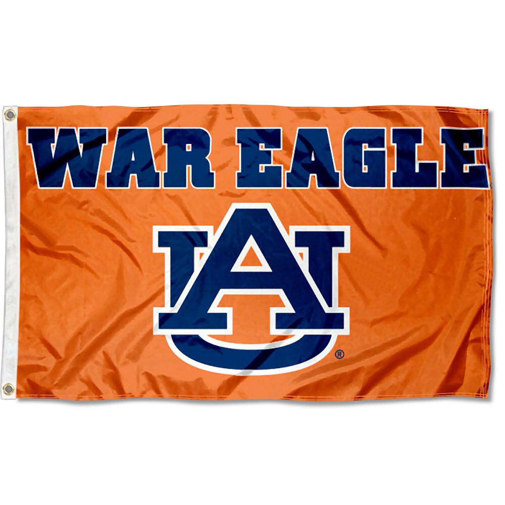 Auburn War Eagle Large College Flag