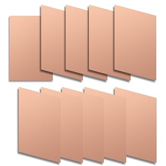 Double-Sided Copperclad Laminate kit, Size 50x70mm,Thickess 0.8m. Copper PlatedTniversal Circuit Prototype Board forEtching DIY Kits.10Pes