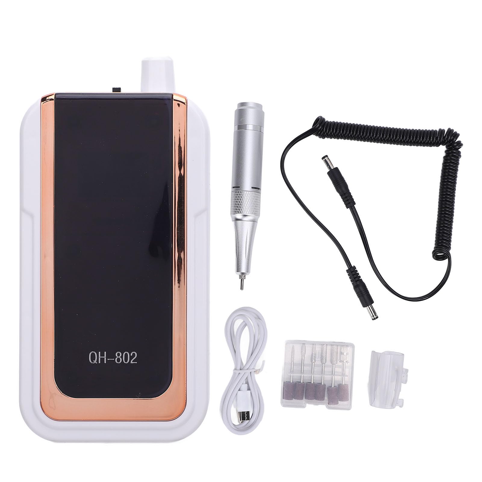 Dioche Elektrischer Nagelbohrer, Professionell, 45.000 U/min, Wiederaufladbar, Tragbar, Nagelfeile, Maniküre, Pediküre-Set für Acryl-Gel-Nägel, Werkzeuge