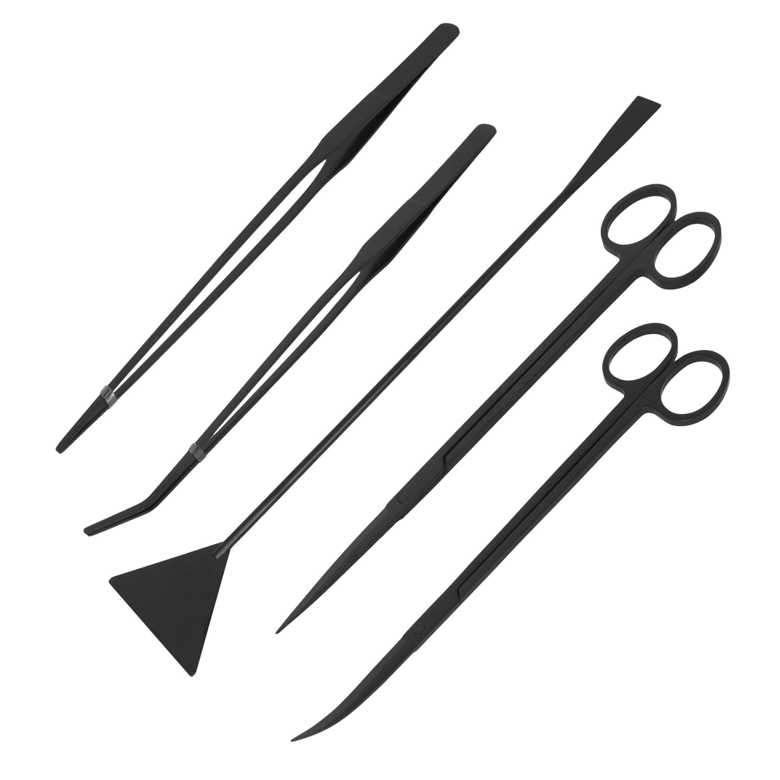 Mandala Crafts Black 12 Inch Aquascaping Tool Kit for Aquarium Terrariums