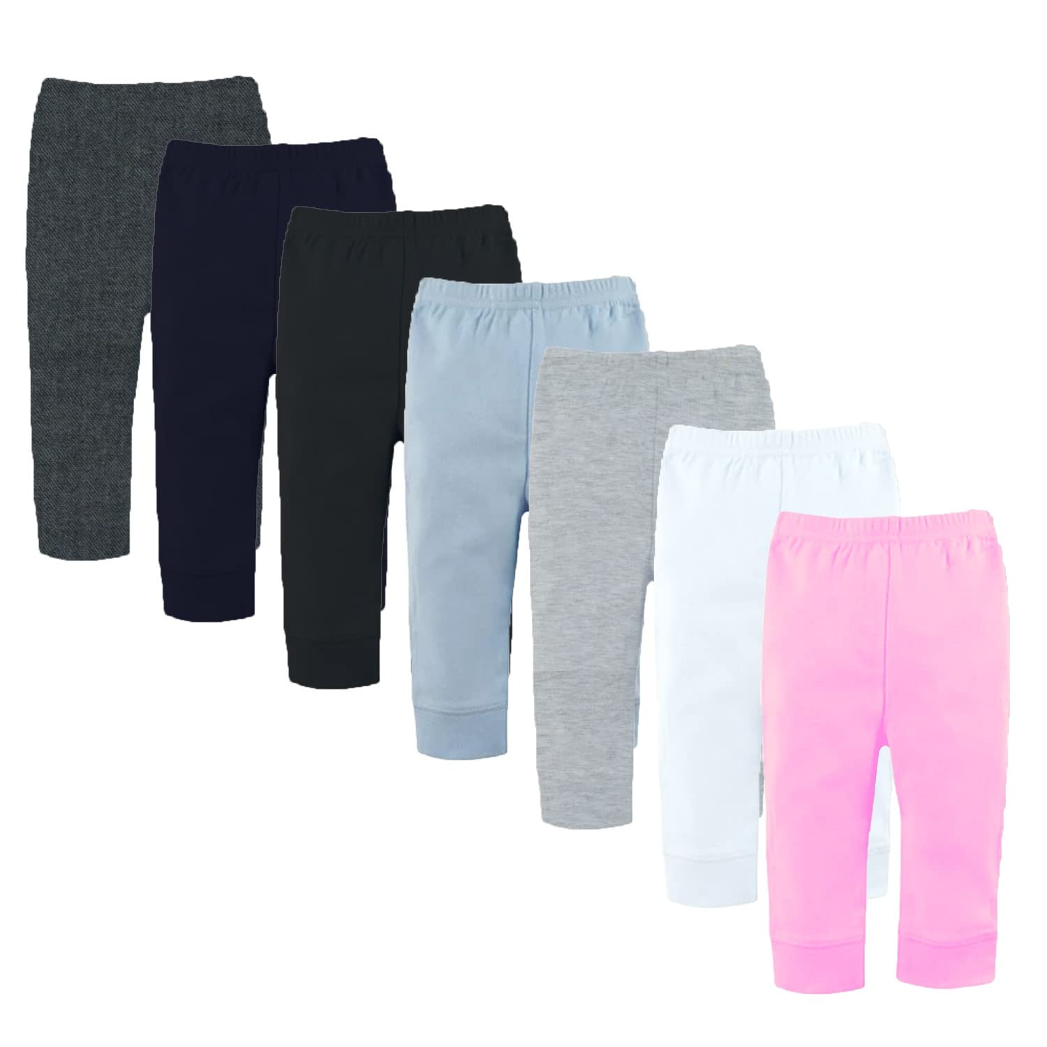 Sponsored Ad - Unisex Baby Unisex Baby Baby Cotton Snug Soft Pants/Diaper Fit/Pyjama/Leggings(Pack of 7) - Multicolor