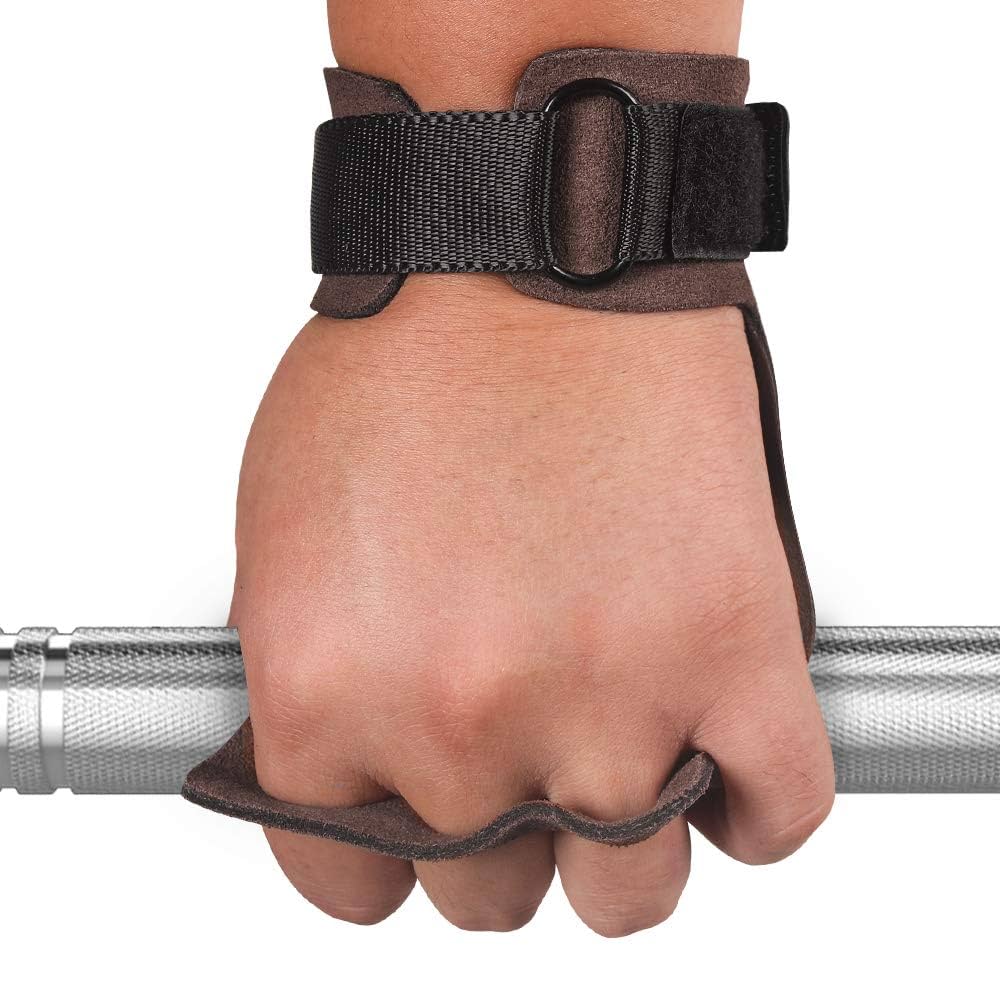 Amazon | EKISHOPパワーグリップ 本革製 穴あき式 トレーニング