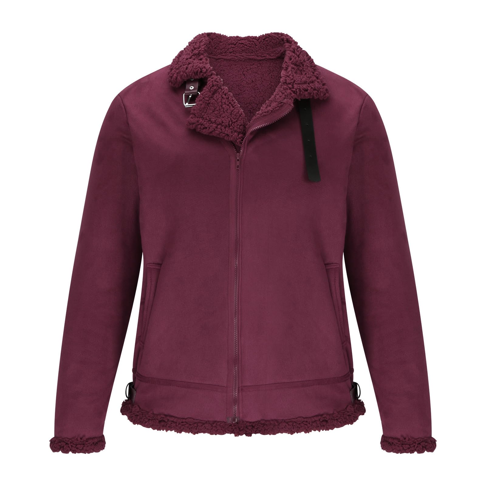 NUSGEAR Chaqueta de cuero Hombre Otoño Invierno Moda Abrigo Chaqueta Deportivo PU bomber cremallera impermeable moto bolsillo Outwear Tops cálida gótico punk Clásico Talla grande 2024