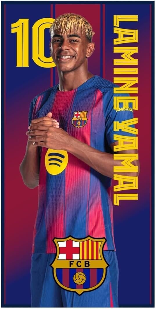 Barcelona FC Toallas de Playa, Microfibra, Azul y Grana, Diseño Lamine Yamal, Pedri y Escudo, 70 x 140 cm, 7 Diseños a Elegir (Escudo 670) — view 6