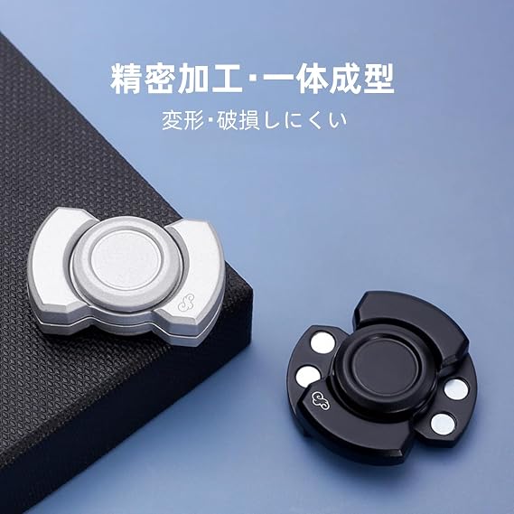 Hand Spinner Spinning High Quality Fidget Slider Metal edc adhd Toy Stress Relief Goods (Black)