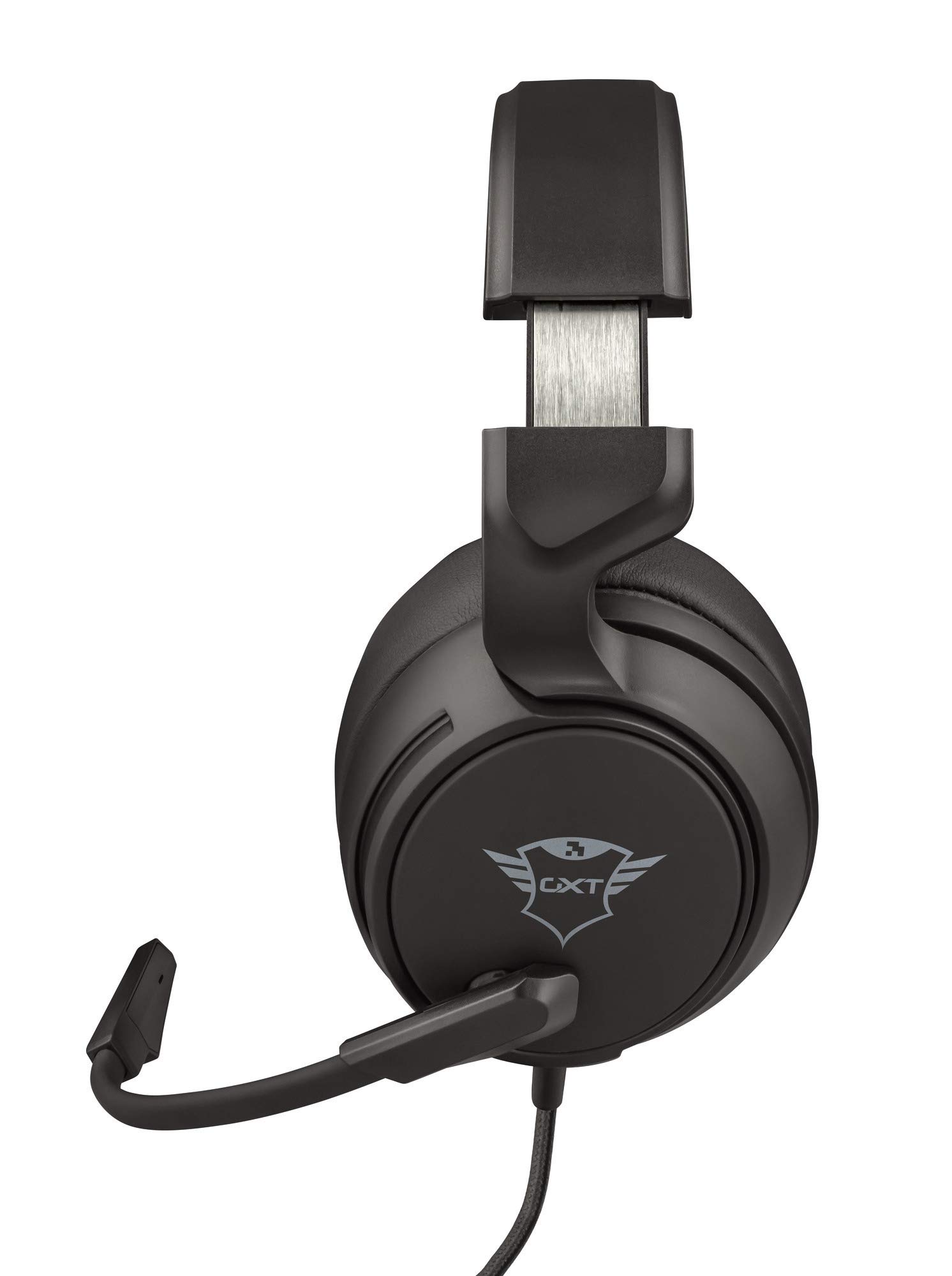Trust Gaming Casque Gamer GXT 433 Pylo Casque Micro pour Consoles et PC, Filaire, Jack 3.5mm, Câble Tressé, Microphone Repliable pour PS4, PS5, Xbox Series X, Xbox One, Nintendo Switch - Noir