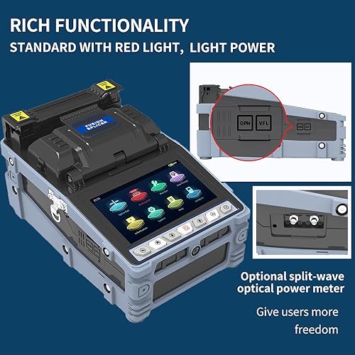 Miniatura 3 de Nuevo modelo AI-9 empalme de fusión de seis motores Alineación de núcleo de fibra empalmadora de fusión de fibra FTTH automática Máquina de empalme