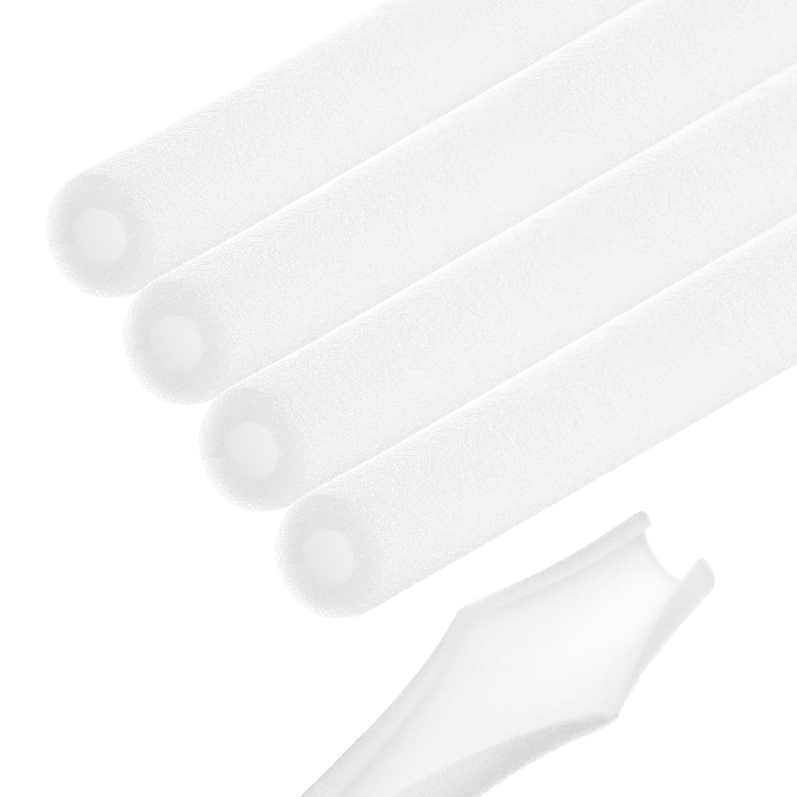 4pcs Pipe Insulation Foam Tube 3/8" ID x 3/4" OD 3ft Heat Preservation Foam Pipes [for Copper Water Pipe Freeze Protection] - 10mmx20mm/White