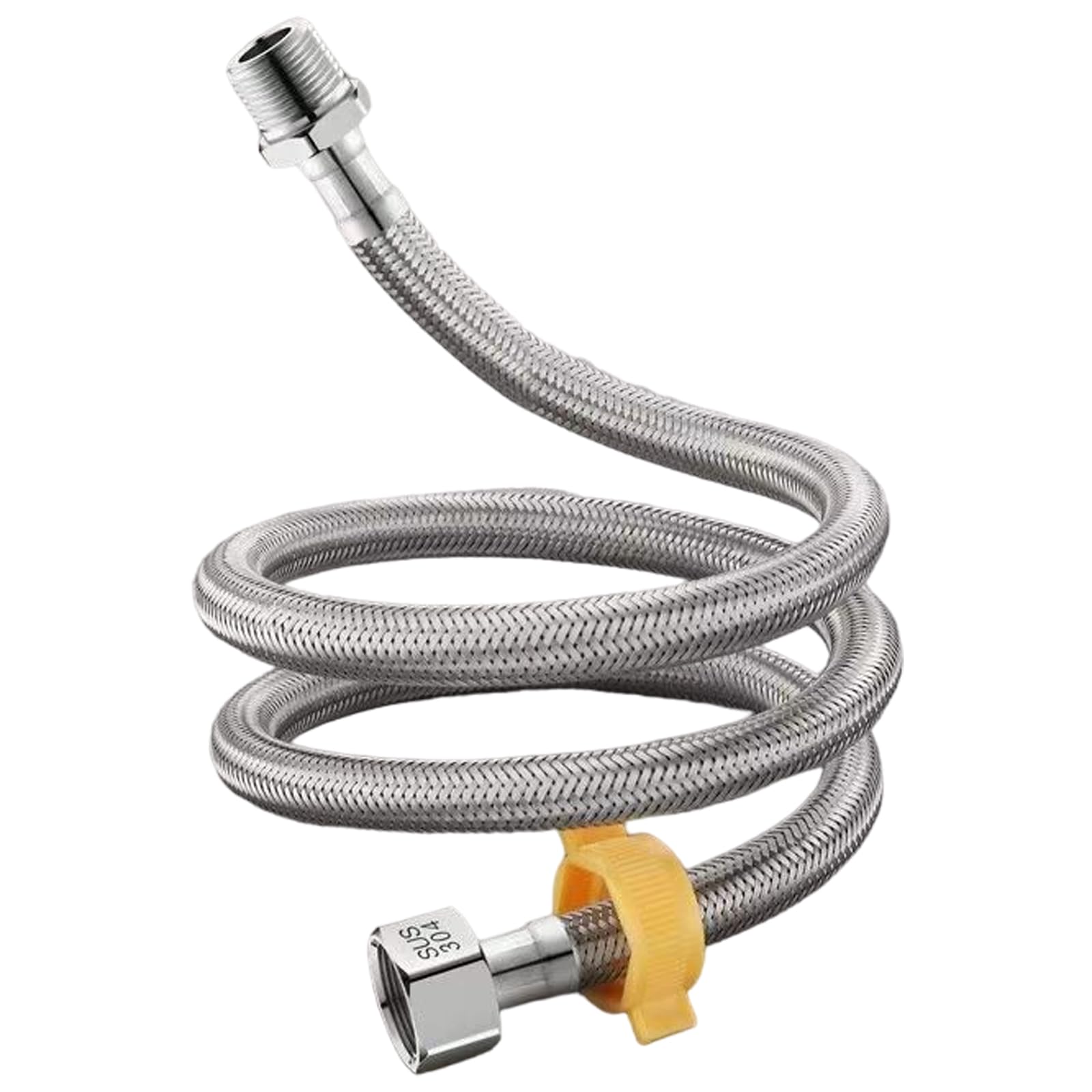 Length Water Heater Supply Hose 4 Point Fitting Home Appliance Part Suitable for Residential and Commercial Use Long Connection Hose