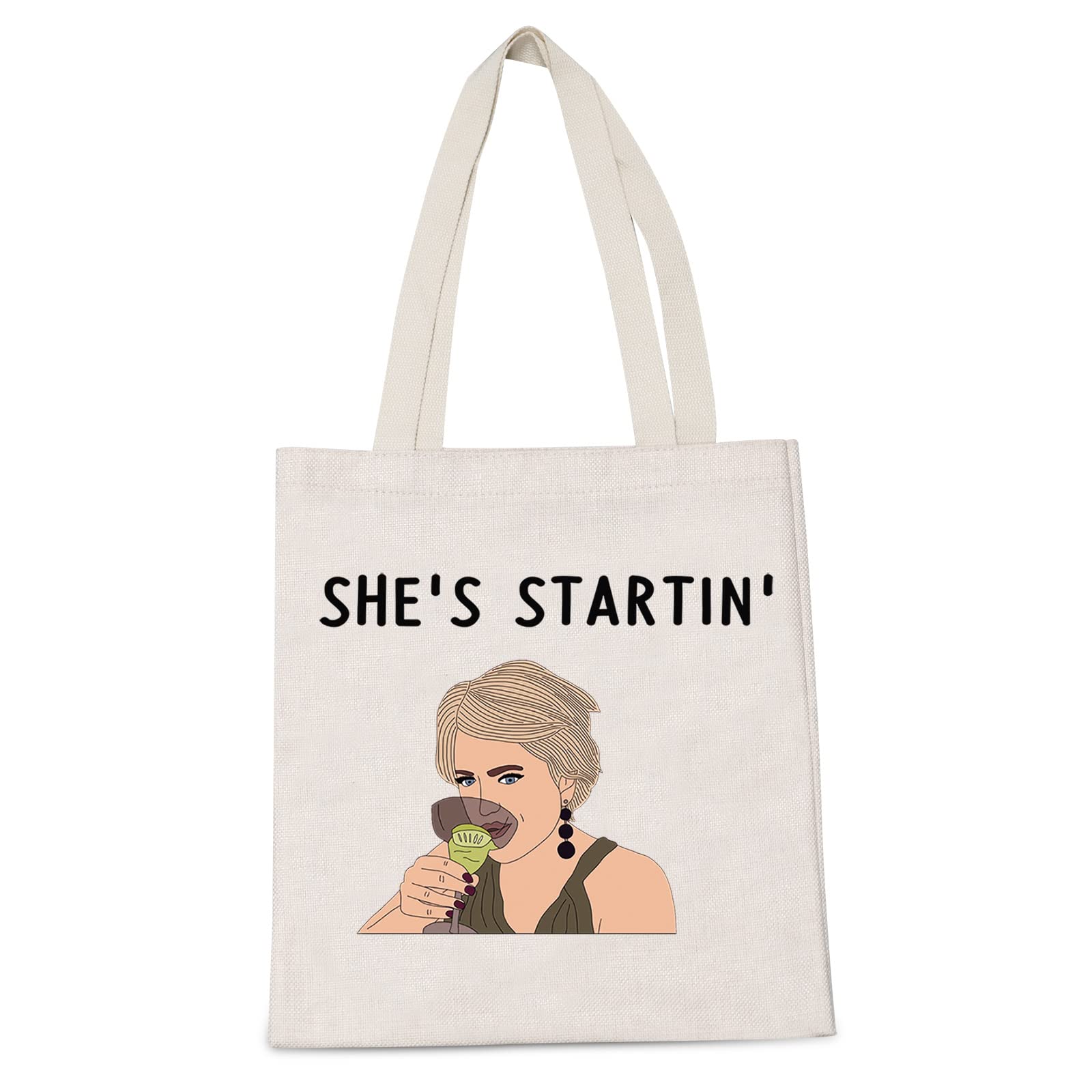 LEVLO Funny Housewives Gifts She's Startin' Foldable Shopping Bags Housewives Party Gifts