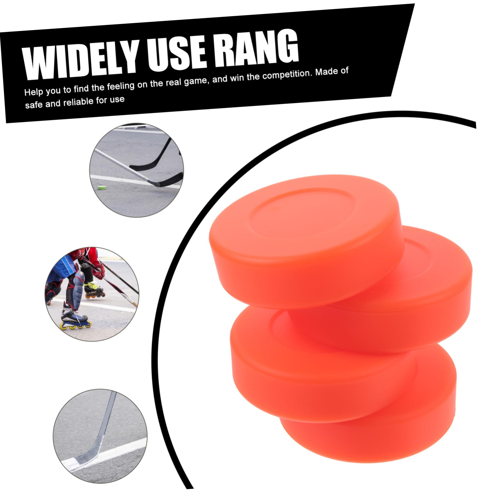 YARNOW 4 Pezzi Disco Muto Disco da Hockey Pratica Disco Dischi da Hockey su Ghiaccio Regali di Hockey Obiettivo da Hockey Disco da Hockey Esercizio Forniture per Sport all'Aria