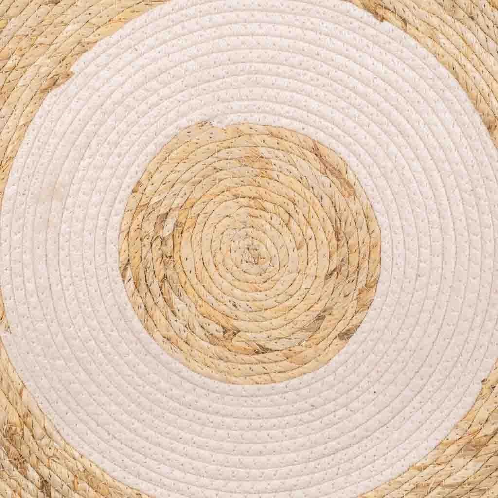 WANDERLUST DECO Alfombra Fibra Natural Tejido artesanal Marrón d100x1