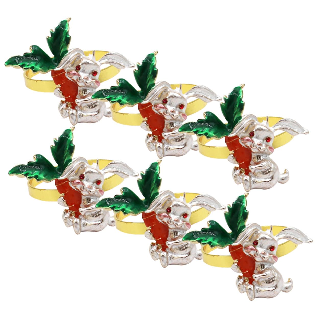 IMIKEYA 18pièces Anneaux De Serviettes Décoratifs Forme De Lapin De Accessoires De Table pour Pâques Boucles De Serviettes Élégantes pour Dîner Fête Et Restaurant
