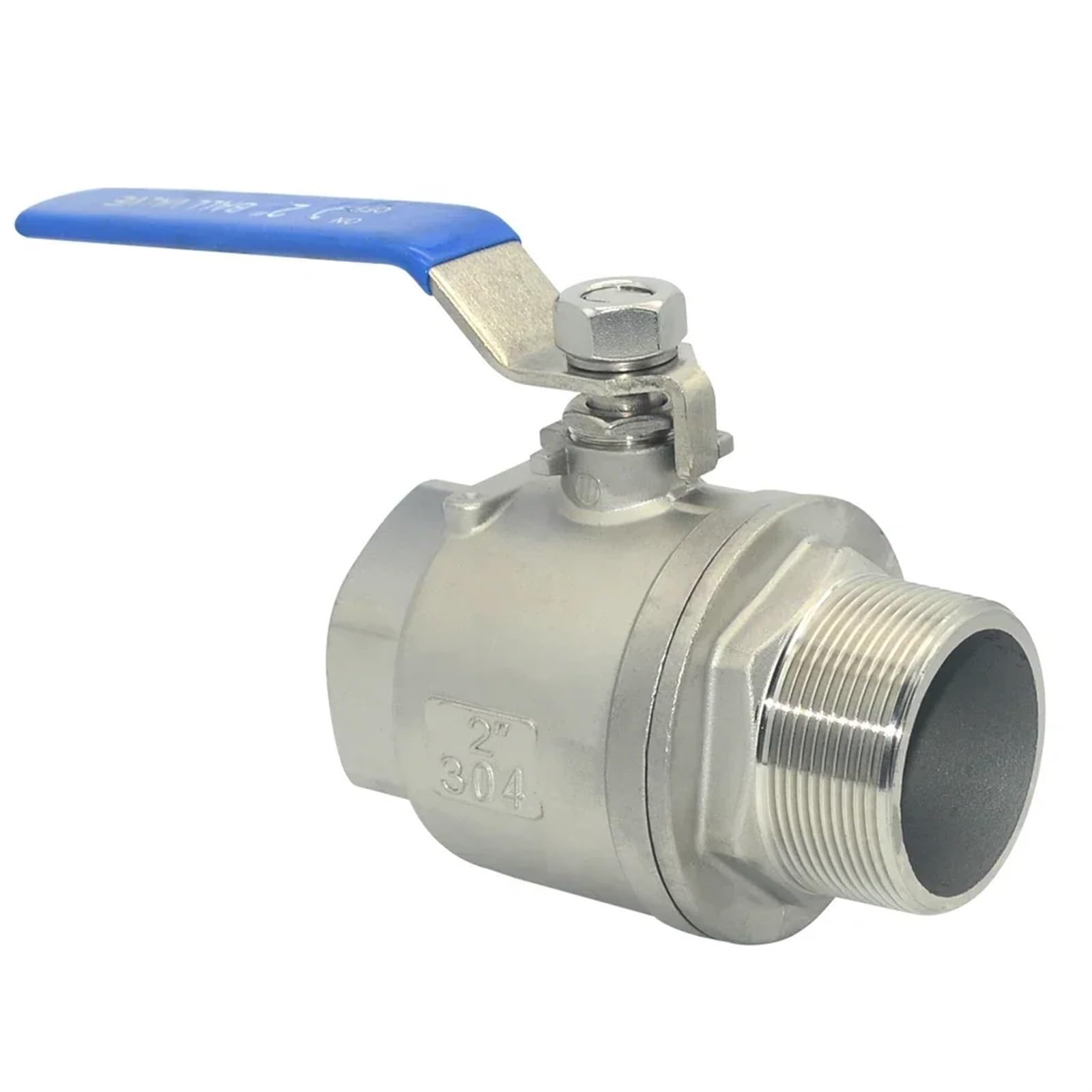 Dwuczęściowy zawór kulowy ze stali nierdzewnej 304 – zawór kulowy z gwintem wewnętrznym i zewnętrznym do wody – od 1/4" do 1-1/2"(2Inch)