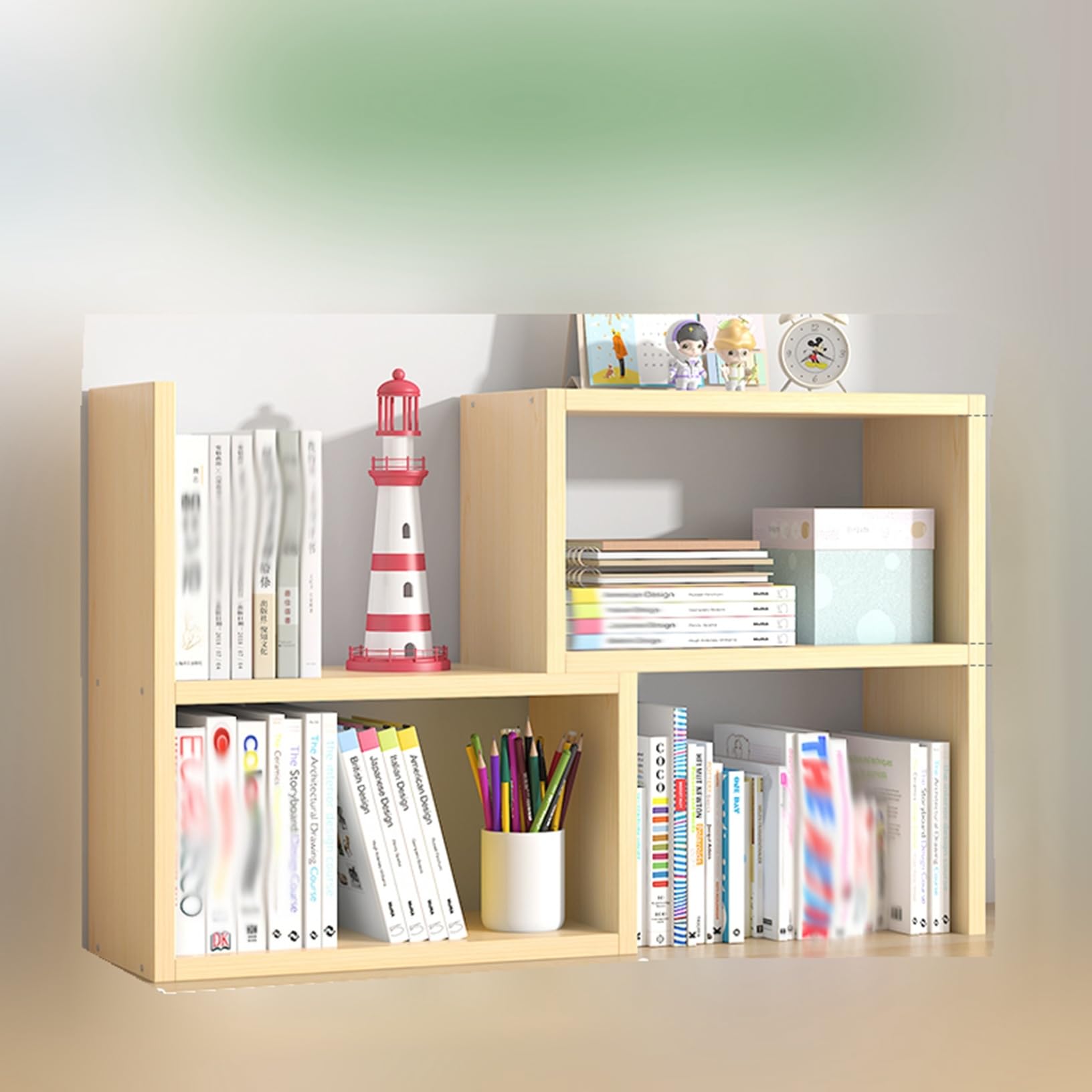 美品！木製本棚　卓上小物入れ Amazon｜卓上収納ボックス 木製 mini本棚 小物収納ボックス ウッド