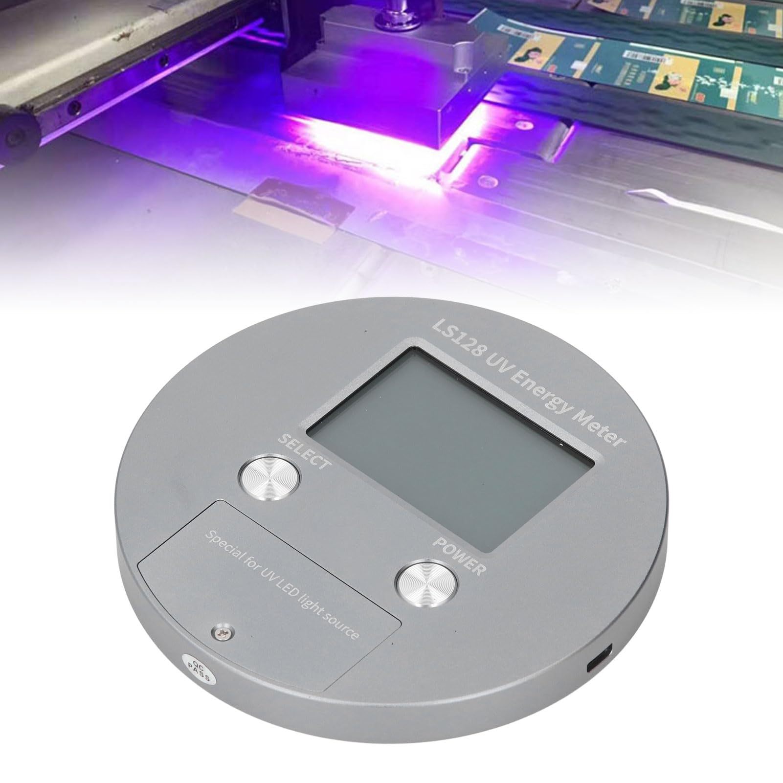 Miernik Energii UV, Miernik Indeksu UV ze Stopu Aluminium 340 Nm do 420 Nm 0 do MW na Cm2 LCD Rejestracja Danych USB Monitorowanie Temperatury dla Użytkowników Utwardzających LED