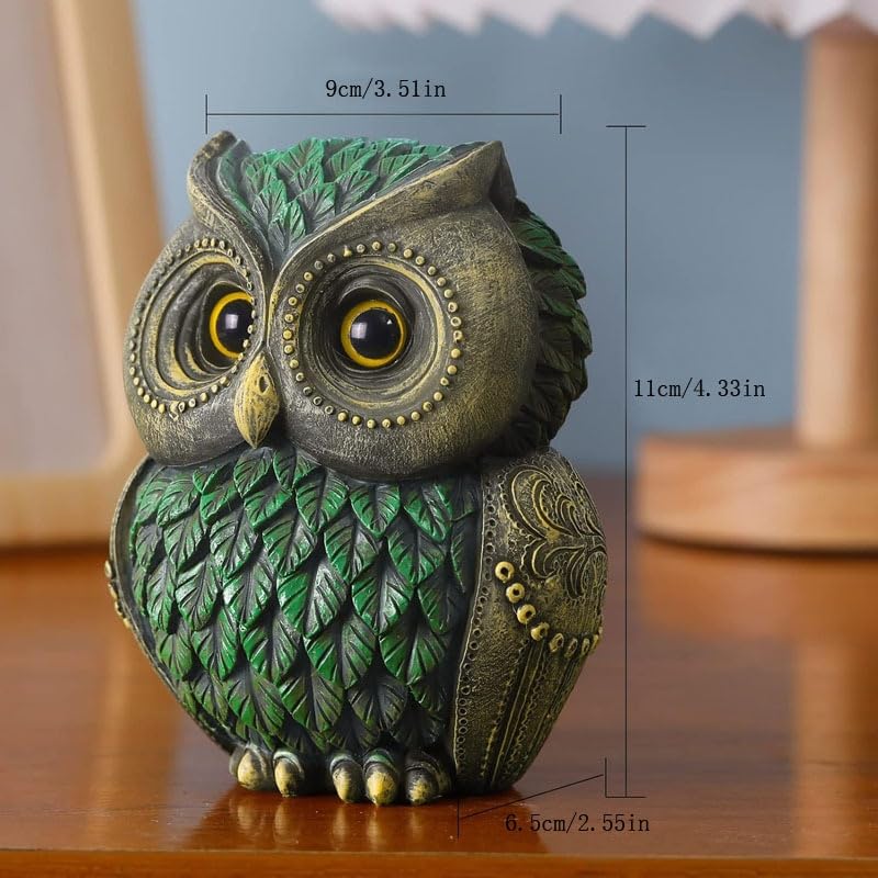 Amazon.co.jp: フクロウ置物 樹脂製 インテリアオブジェ、モダン北欧風