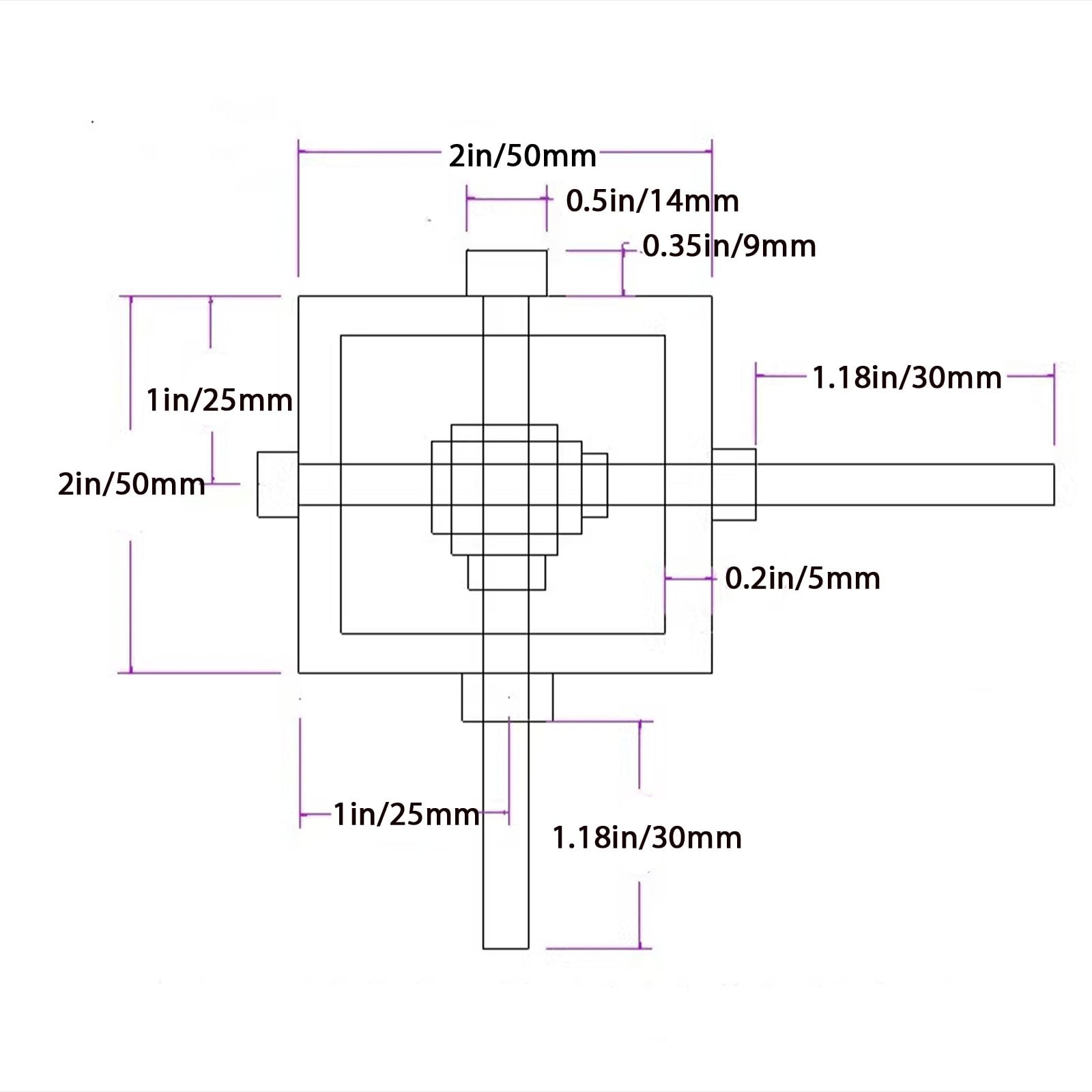 5:1 Right Angle Worm Gearbox, 8 mm Shaft 90 Degree Gearbox, Drive Steering Gear Reducer, 20T Reduction Gearbox, Simple Mechanical DIY Module