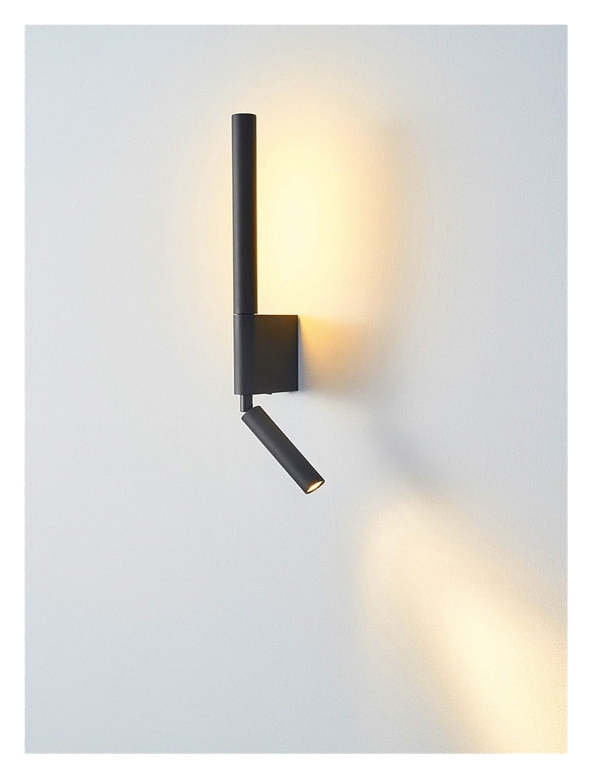 Sconce da Parete a LED, Lampada da Parete 2 Pezzi Lampada da Lettura Regolabile con Rotazione di 350 Gradi con Interruttore Camera d'albergo Minimalista nordica Camera da Letto Principale (Luce