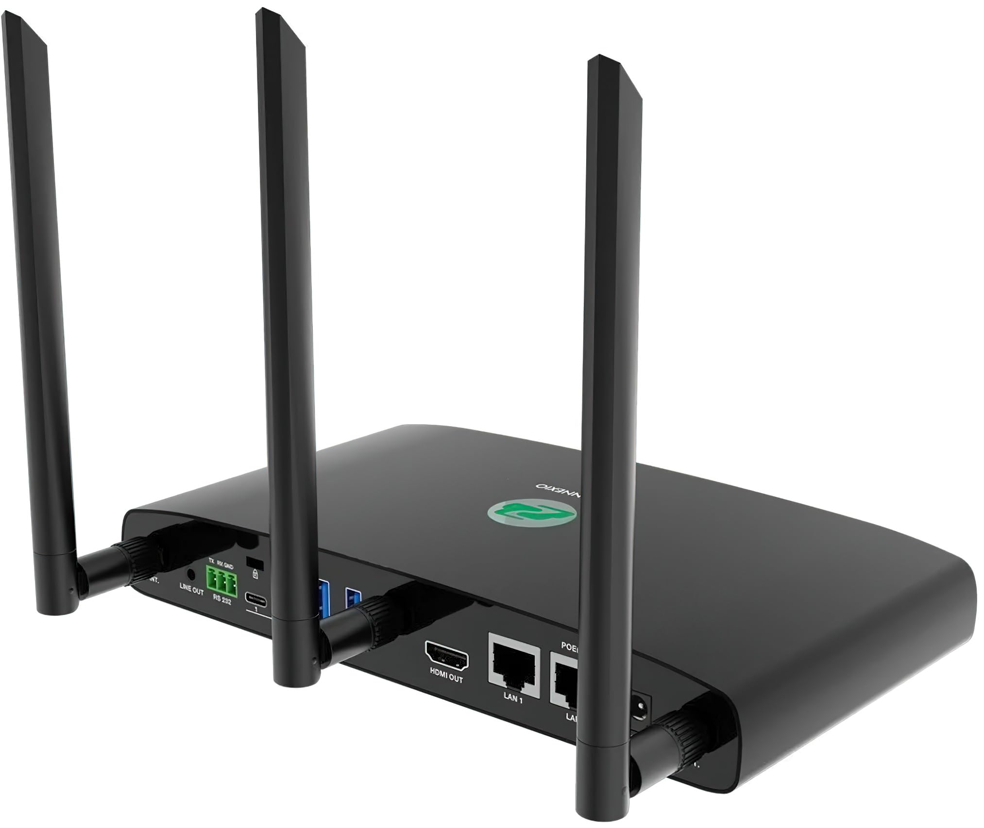 BG-WI-CRB-KIT 4K Wireless Conference Room Presentation Kit; Includes BG-Connexio BYOD Collaboration Switch, and BG-CYCLOPS-4K-B Black Auto Tracking Video Bar