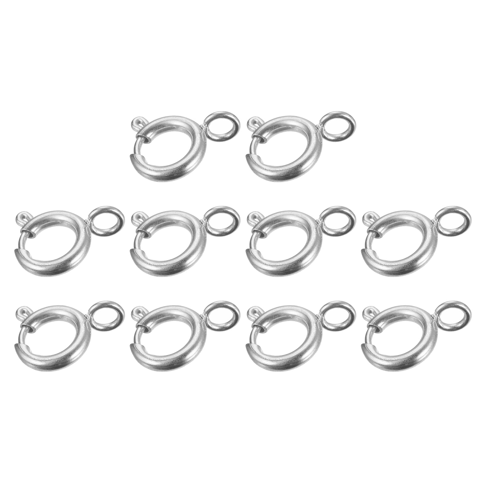 Clips Bijoux Fabrication 12pcs Fermoir Mousqueton Double Ouverture Acier Inoxydable - Raccourcisseur Collier 2 Tailles Pour Bijoux DIY (Or, Argent