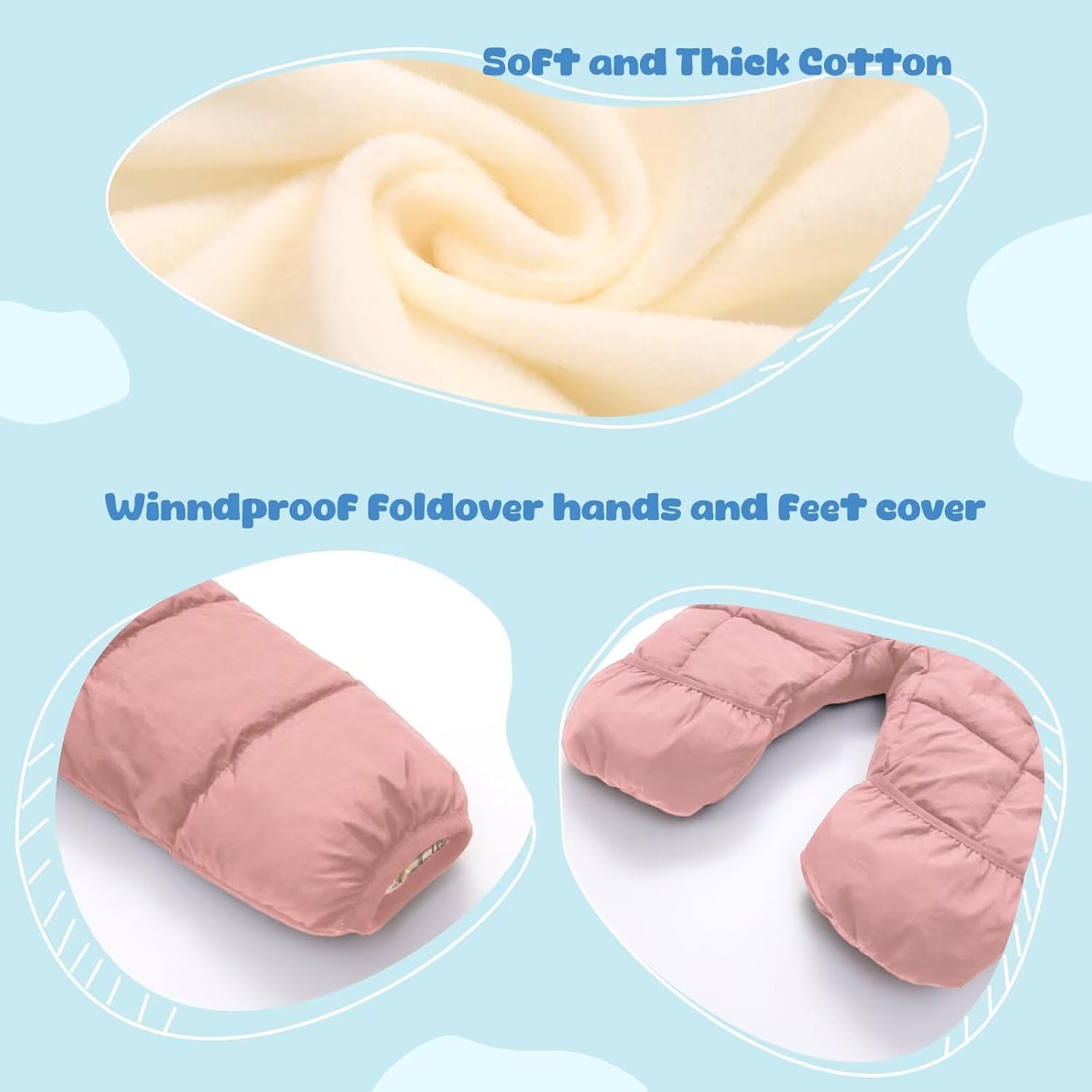 BYFRI Baby Snowsuit Infant Winter Jumpsuit 0-24M Toddler Footed Jacket Unisex Warm Hooded Outfit Thick Fleece Coat