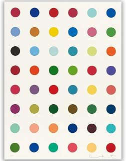 WDHBI HEKA Damien Hirst Poster Untitled Wall Art Damien Hirst Abstract Canvas Painting Damien Hirst Prints For Retro Deco Picture 40x60cmx1 No Frame