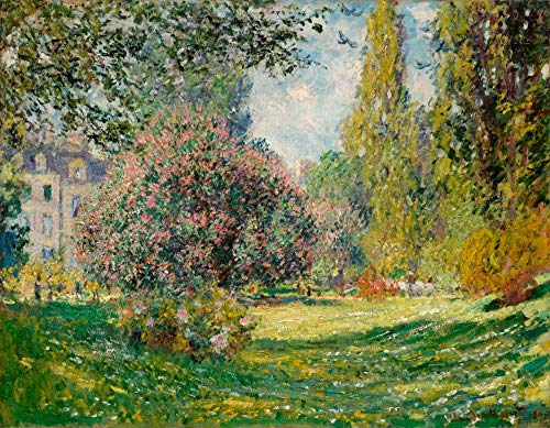 Affiche sur Toile Monet Le Parc Monceau - Finition Galerie d'Art Premium Encadrée