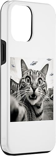 Miniatura 3 de Funda para iPhone 15 Pro Max Cat Funny Alien UFO Selfie Surprised