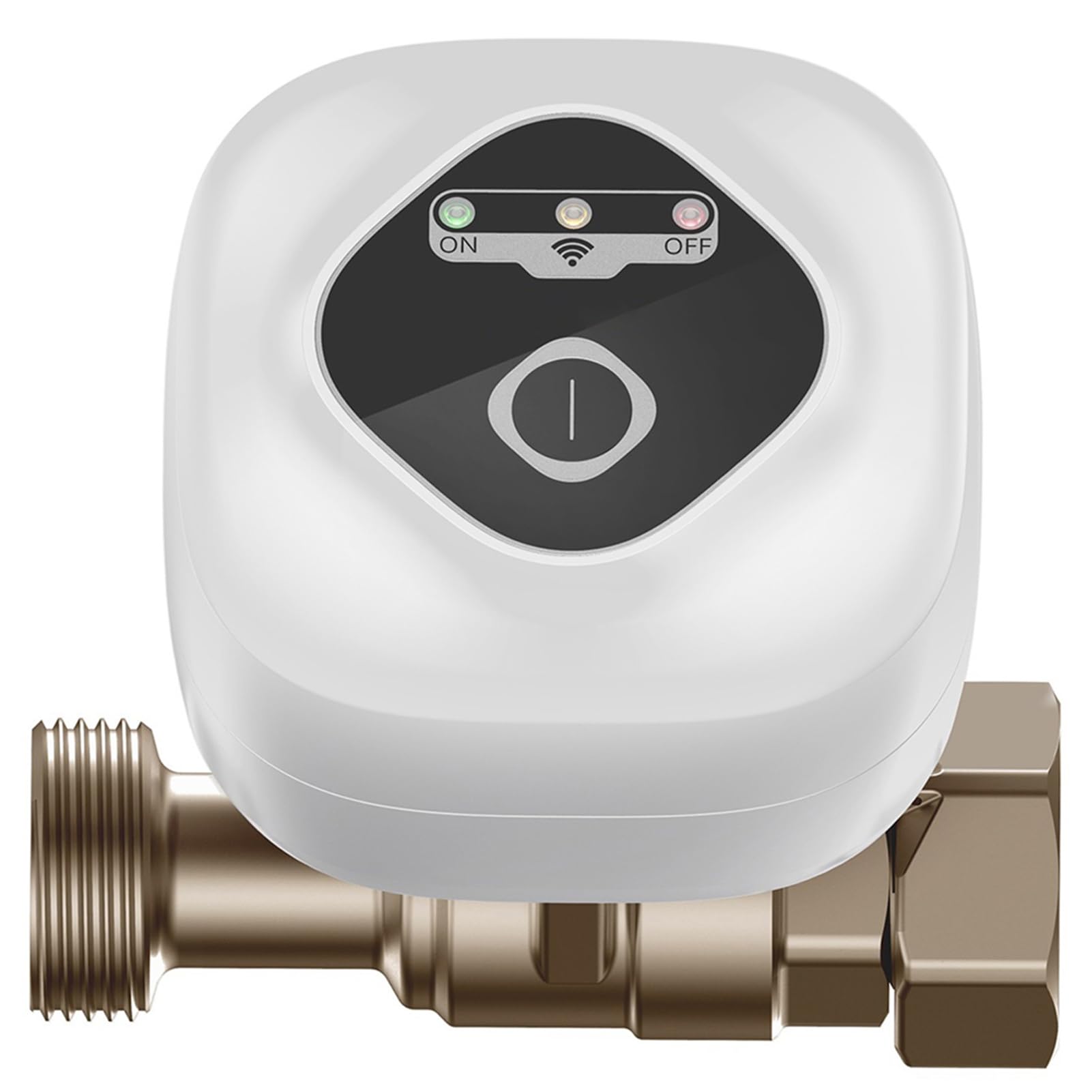Vanne D'arrêt d'eau Automatique Intelligente WiFi pour Maisons Intelligentes, Alarme de Fuite, Télécommande pour la sécurité Familiale, Blanc (DN15)