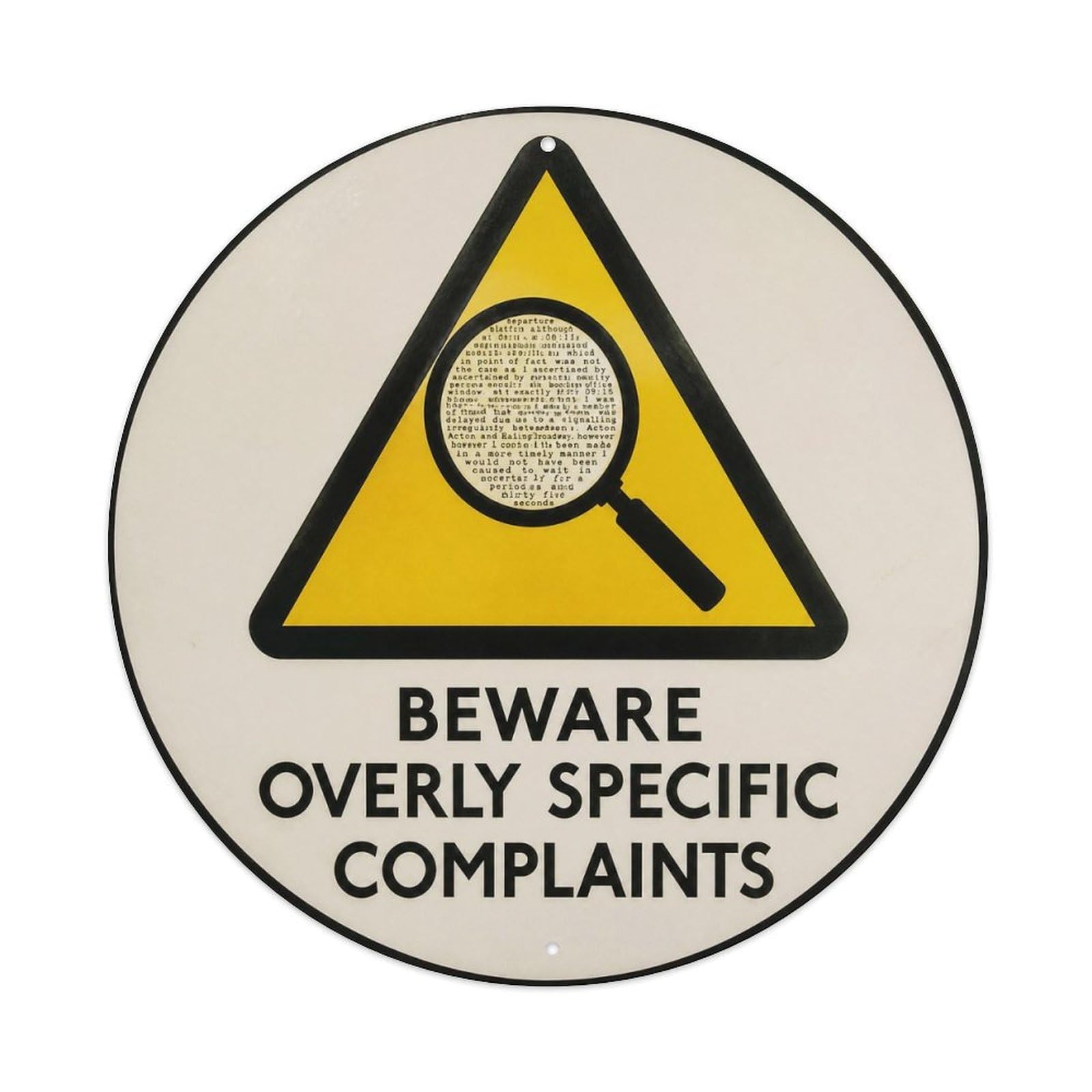 Olyhtr 8X8inch Classic Style Traditional Typography Humor Notice British Classic Metal Tin Sign