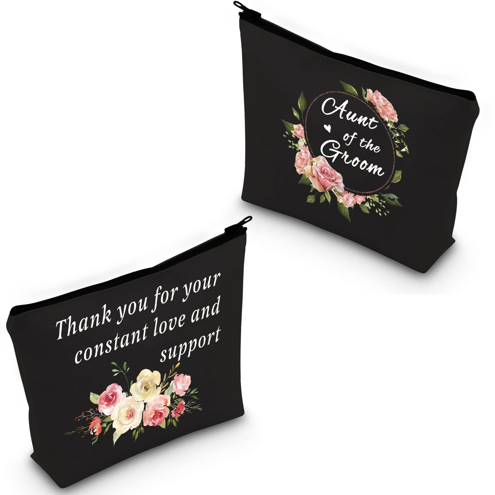 BDPWSS Aunt Of The Groom Gift Aunt Makeup Bag Aunt Of The Groom Wedding Gift For Aunt From Groom Best Aunt Ever Gift Thank You For Your Constant Love