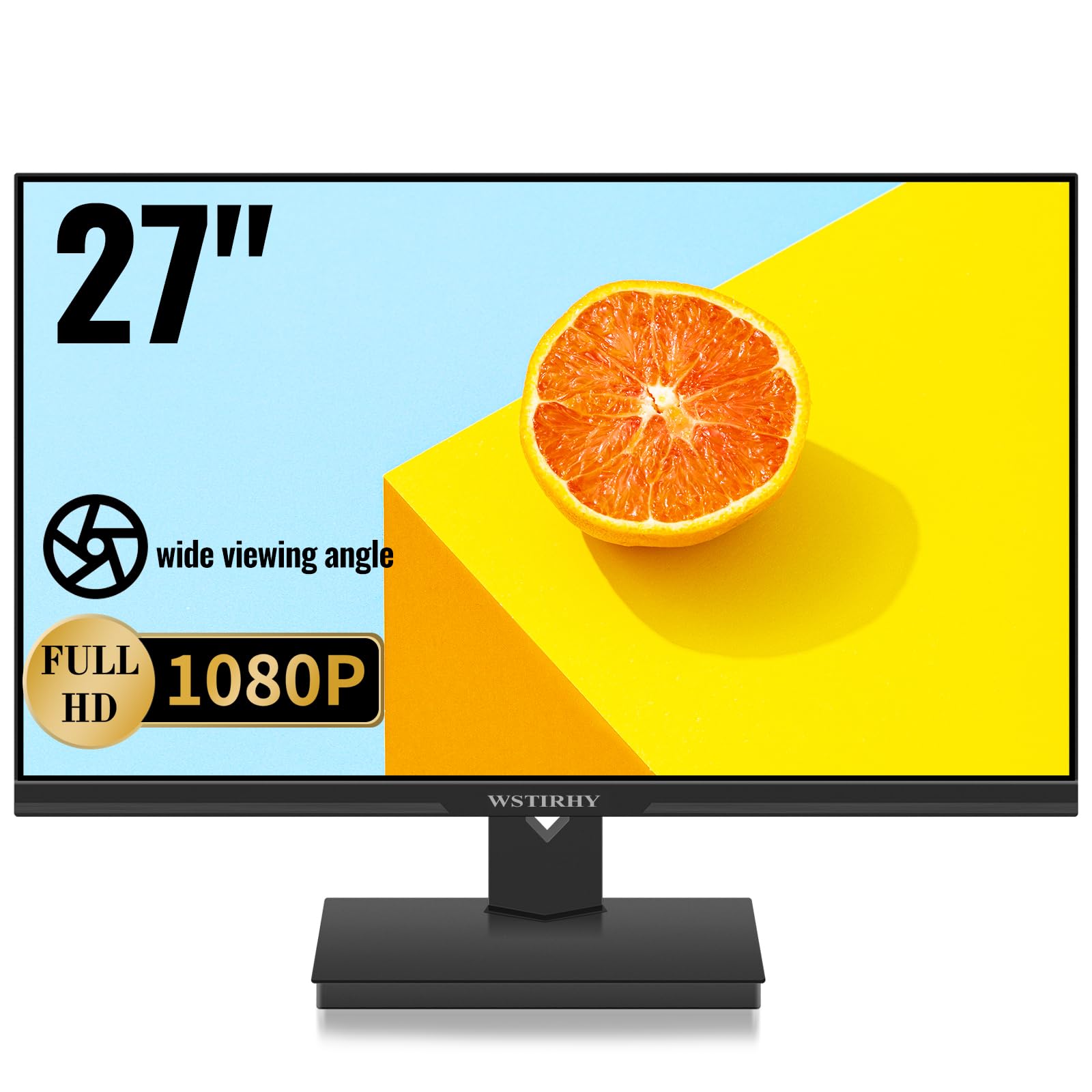 Photo 1 of 27-Inch FHD 1080p (1920 x 1080) Monitor, 16:9, 60Hz, IPS Panel, 99% sRGB, HDMI & VGA Port, 5ms Response, VESA Compatible, 178° Wide Viewing Angle, for Computer Xbox, Black