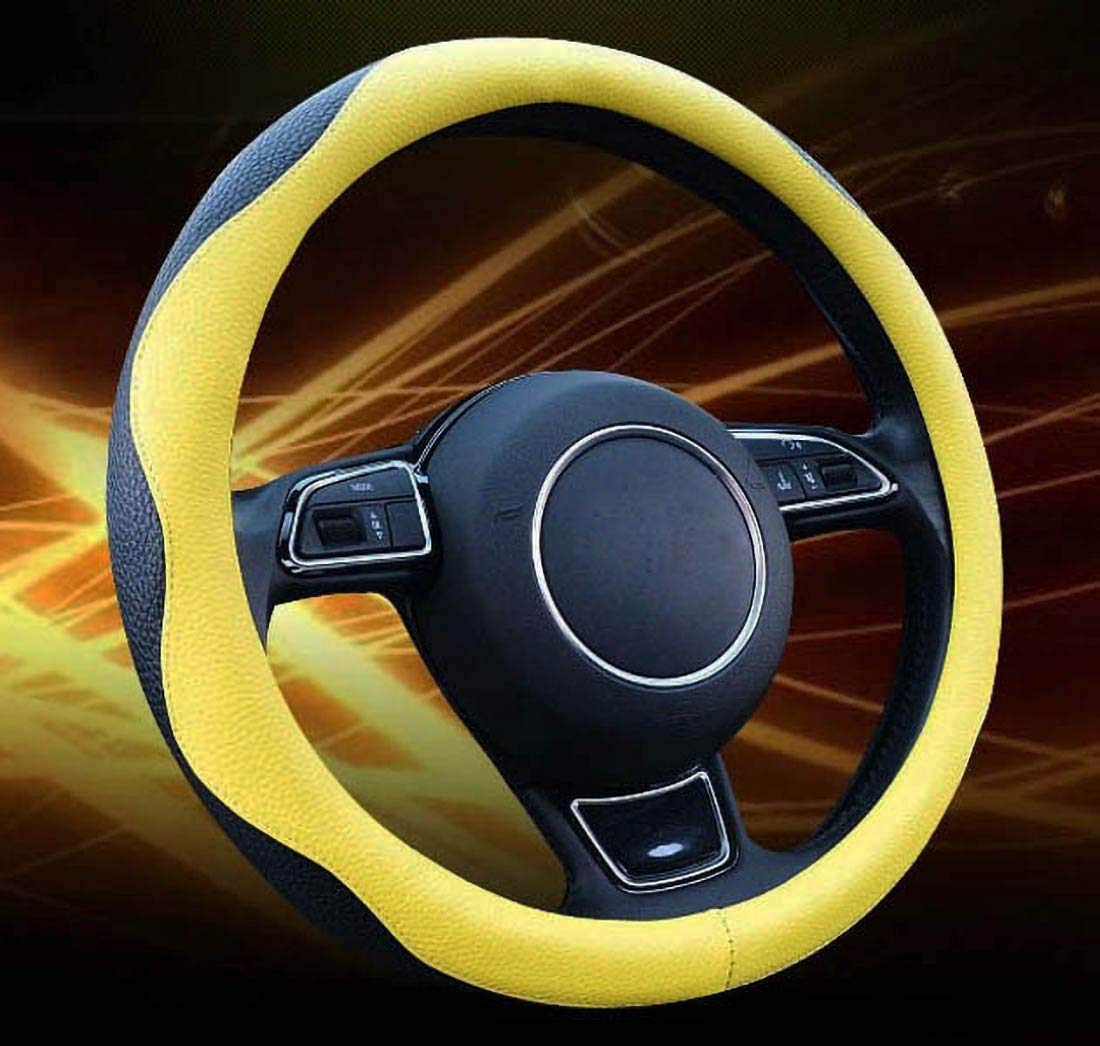 New Sporty Leather Steering Wheel Cover,Universal fit 15