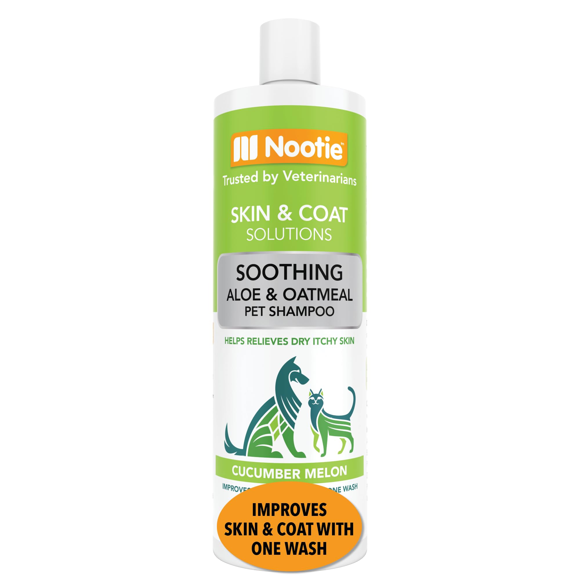 Nootie - Oatmeal Pet Shampoo for Sensitive Skin - Revitalizes Dry Skin & Coat - Natural Ingredients - Gentle Shampoo - Cleans & Conditions