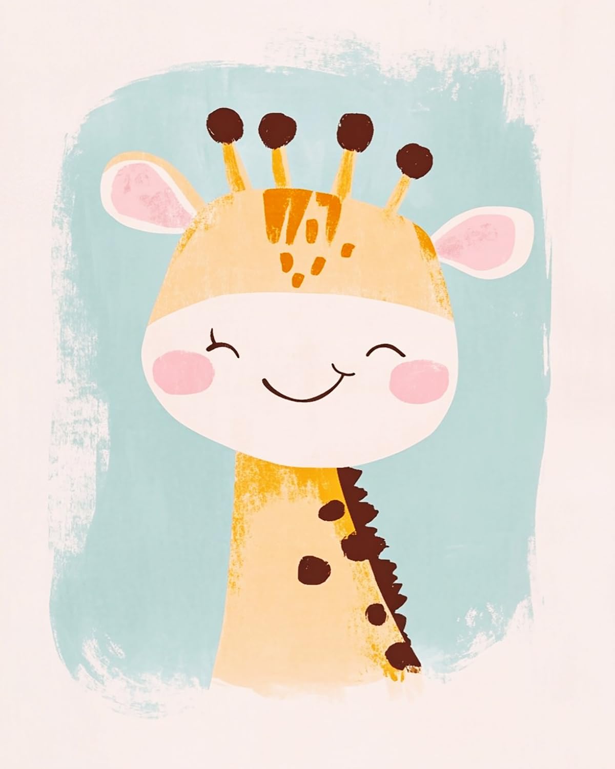 Liubaishi Multicolour Paint By Numbers For Adults, Smiling Giraffe, 40X50 Cm Acrylic Canvas Painting Kit