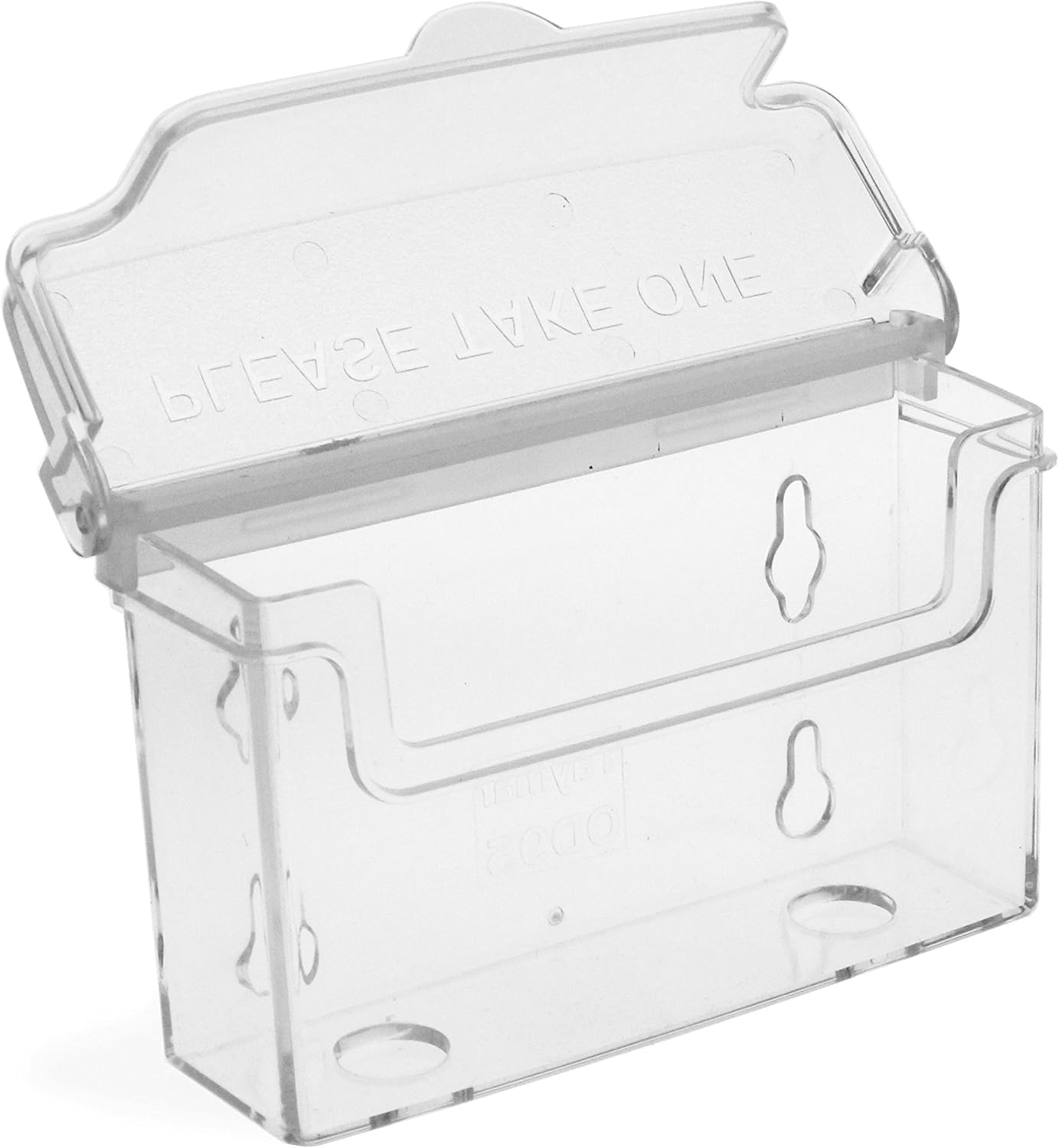 Shoplines Supplies Brochure Holder with Lid – Weatherproof Wall-Mountable Brochure Box – Outdoor Use – Transparent, UV-Stabilised Polystyrene