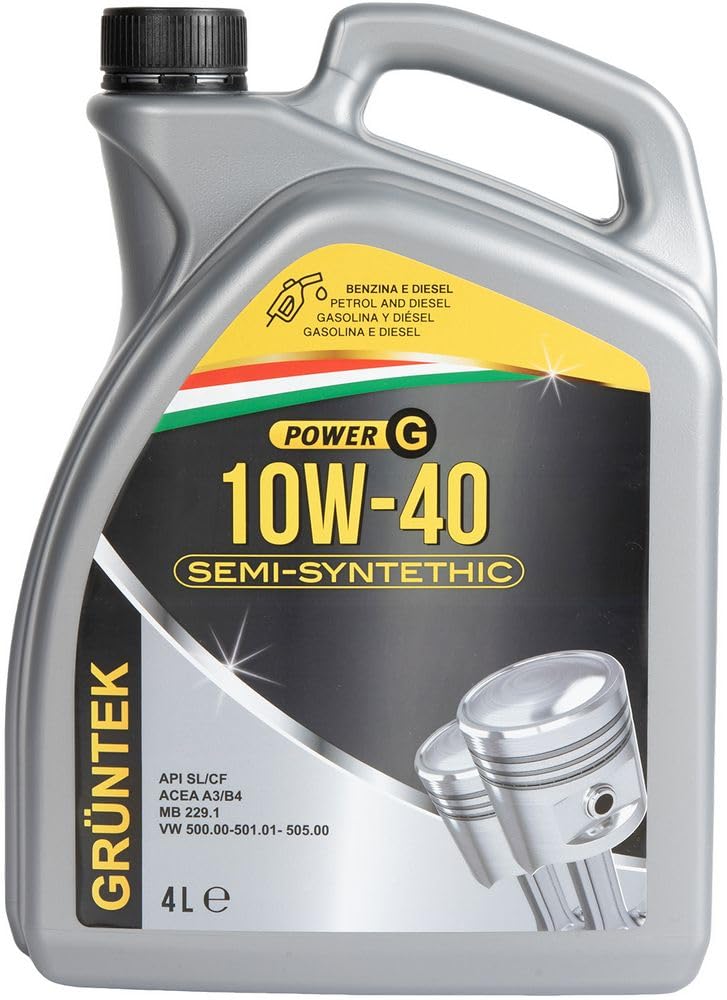 Nuovo lubrificante POWER G 10W-​40 semisintetico per veicoli a benzina e a Diesel con capacità di 4L garantisce protezione al motore
