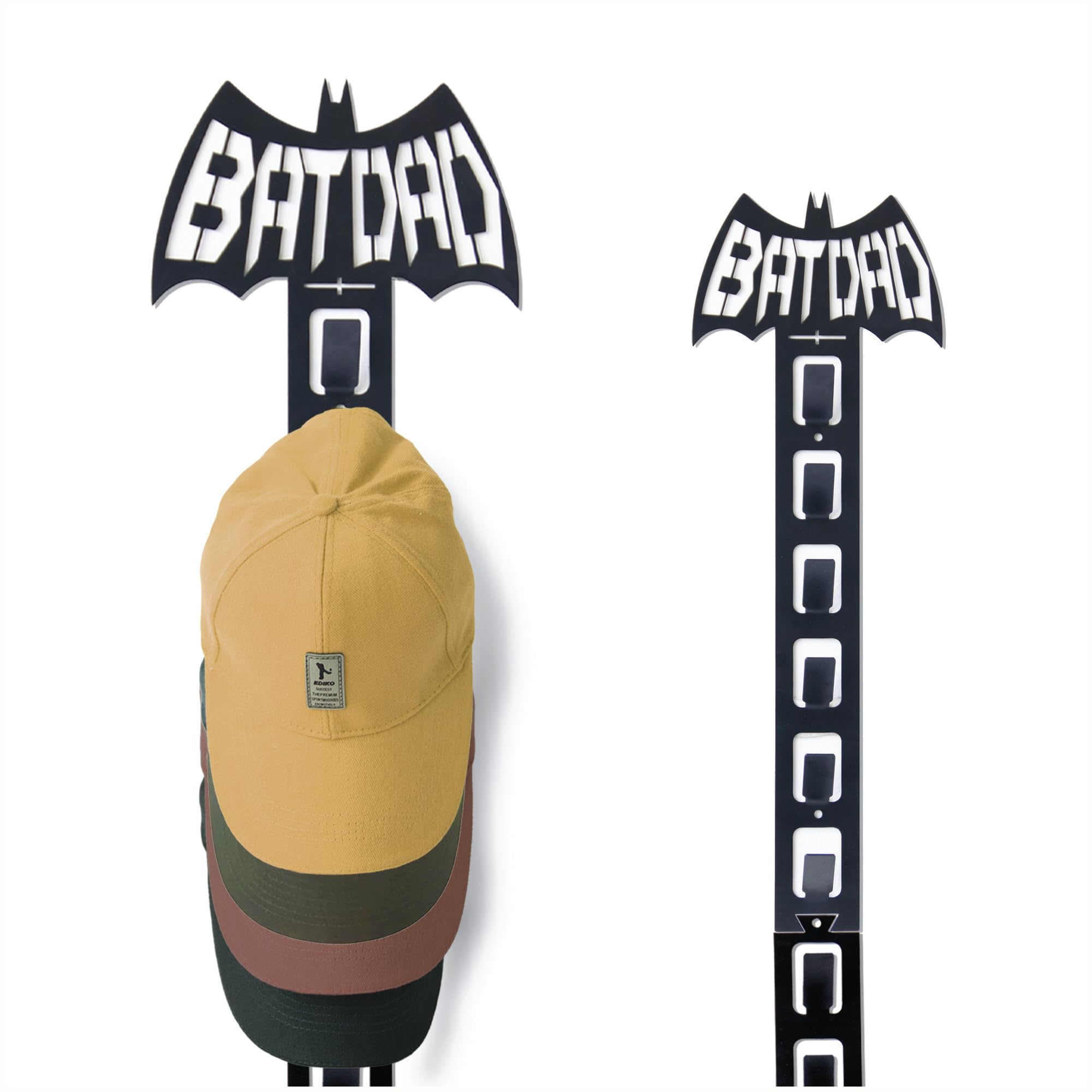 Gooin Global Hat Racks for Dad, Unique 13 Hat Hooks, Hat Hanger, Cap Organizer, Hat Display, Gift Idea for Dad, Grandpa on Father Day, Birthday, Anniversary, 30 in Length (BDad)