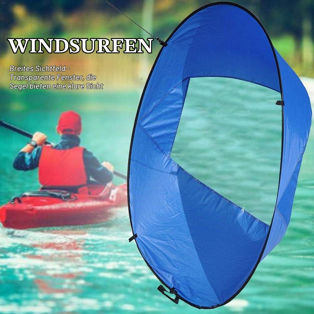 42 '' Windpaddel gegen den Wind Instant-Popup Kajak Segel, Kajak Wind Segel, Tragbar Kanus Popup Downwind Segel Kit Kajak Zubehör Für Schlauchboote Kajaks Kanus Einfaches Setup Mit Tragetasche