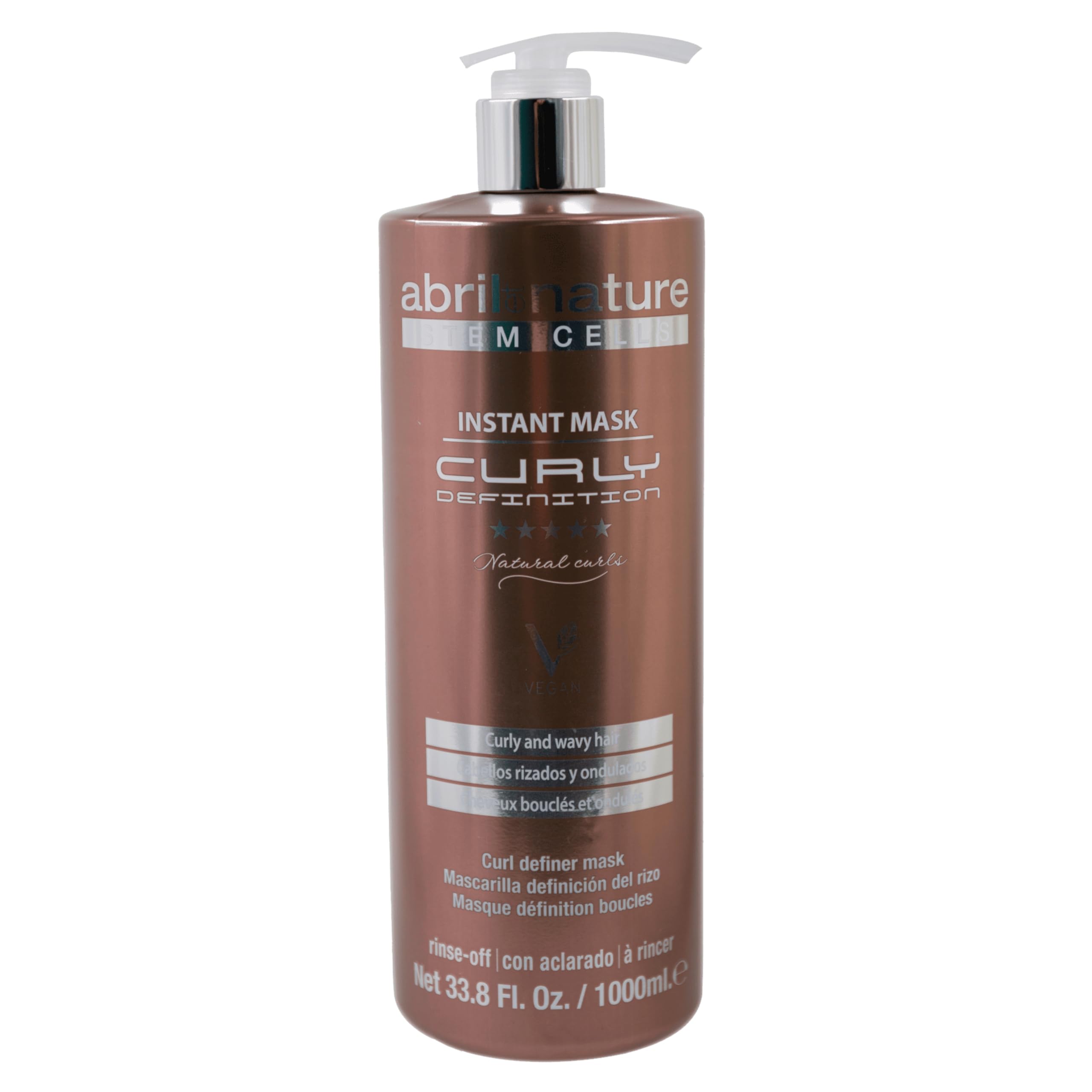 abril et nature - Haarmaske Locken, Curly Definition Mask, Für Lockiges & Welliges Haar, Anti Frizz & Hitzeschutz für Haare, Professional Conditioner Locken, 1000 ml