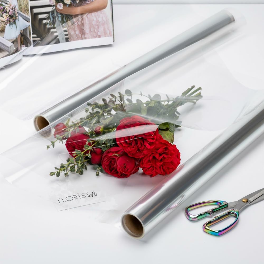 THATSRAD 20 Fogli di Cellophane Trasparente Iridescente per Confezioni Iridescente Film da