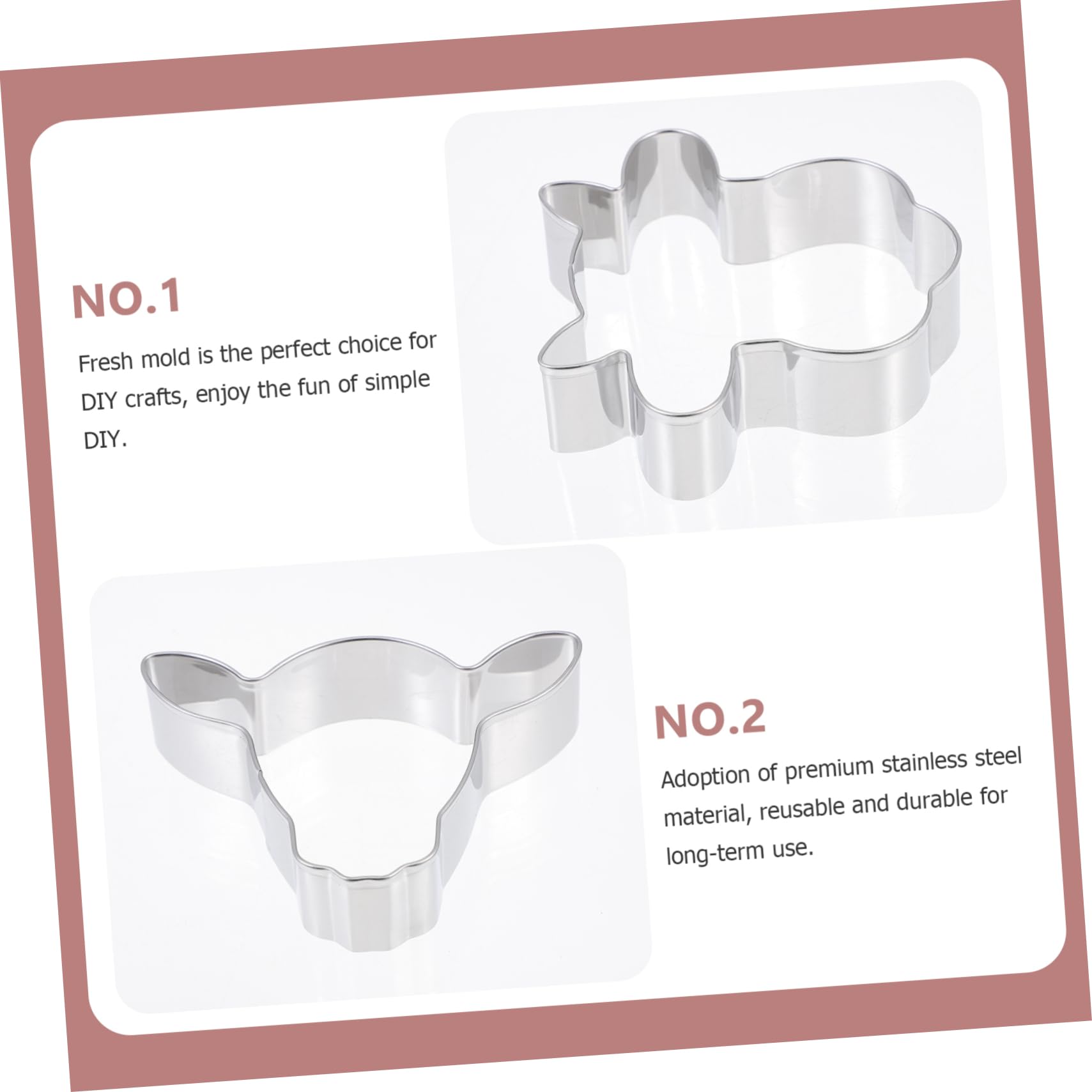 Zerodeko 48pièces Emporte Acier Inoxydable Pour Biscuits Animaux Moules à Gâteaux Et Biscuits Tête De Vache Tête De Taureau Bouteille De Lait