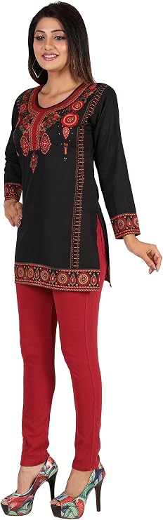 Maple Clothing Indian Tunic Tops Women's Short Kurti Kurta India Clothing Outfit