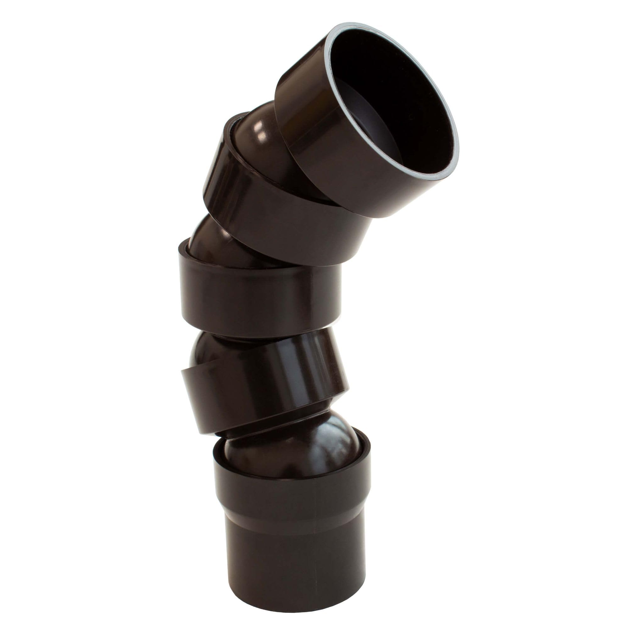 INEFA 4X Flexible downpipe Bend, 67-90 Degrees 50mm Dark Brown PVC — image 1
